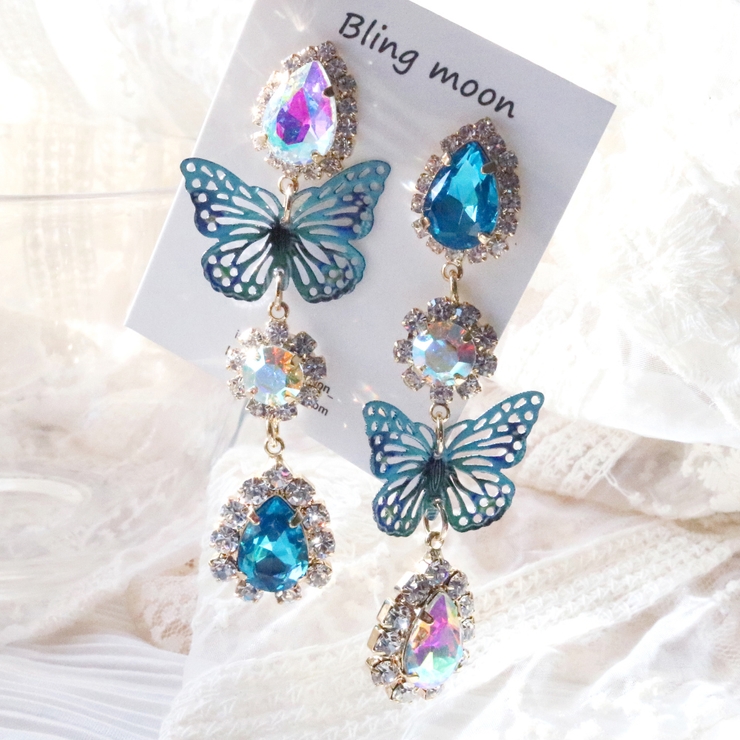 シークレット 蝶 ピアス[品番：MILA0000194]｜4MiLi（フォーミリ