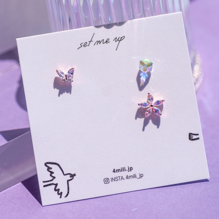 Cube Aurora ピアス [3個セット] 軟膏ピアス ピアッシング[品番