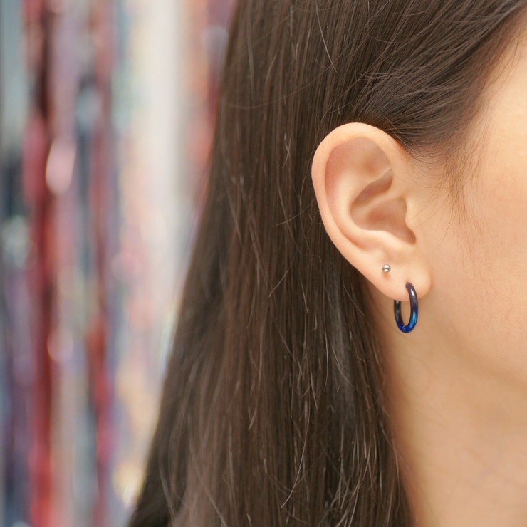 グラデーションリングピアス[品番：MILA0001119]｜4MiLi（フォーミリ