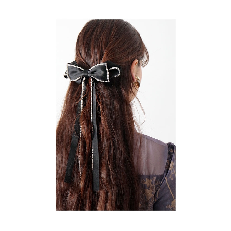 煌くビジューとリボンの大人可愛いヘアアクセサリー レディース