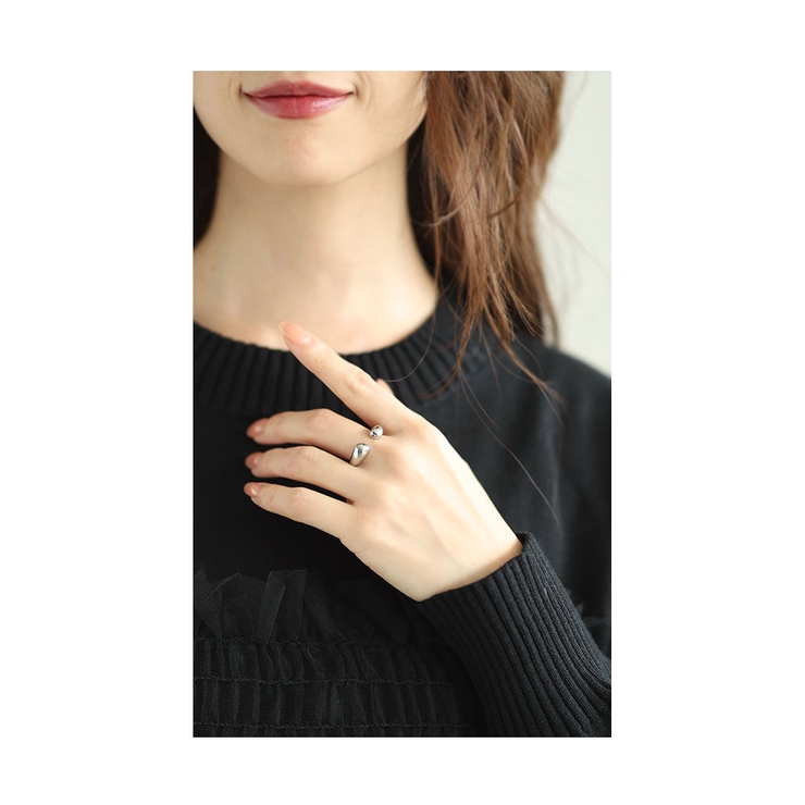 サイズ調節できるニュアンスシルバーリング【11月20日20時販売新作】