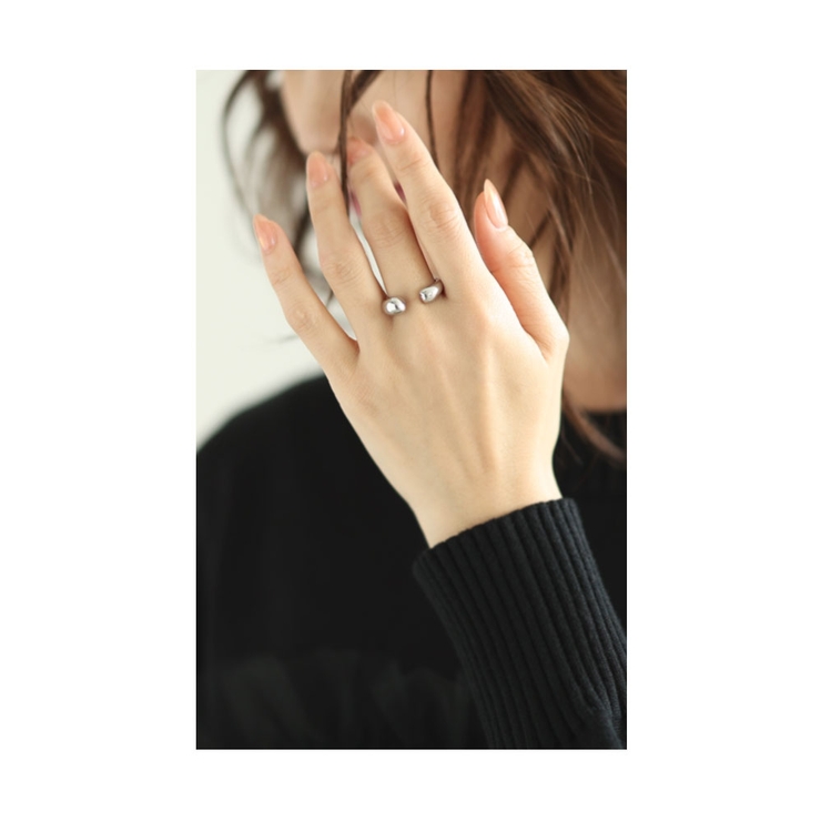 サイズ調節できるニュアンスシルバーリング【11月20日20時販売新作】