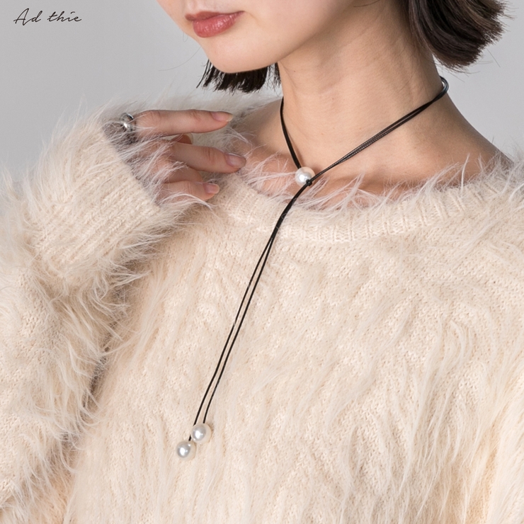 パールモチーフ チョーカーネックレス | ad thie | 詳細画像1 