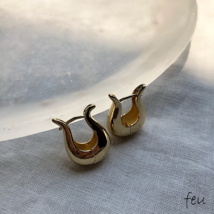 ゴールド | Petal Hoop Pierce | feu