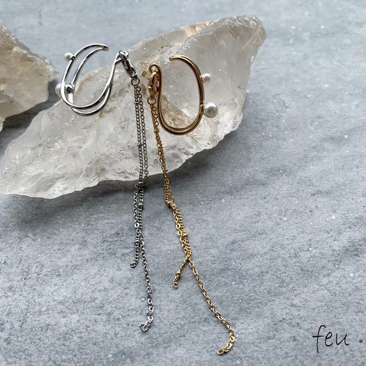 ２WAY PEARL EARCUFF | feu | 詳細画像1 