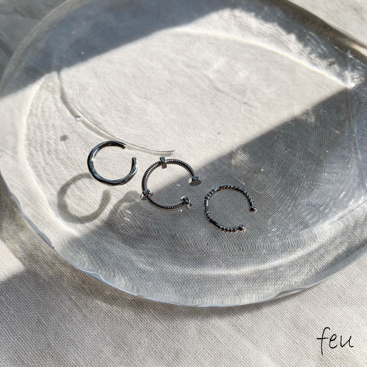 シルバー | 3SET SMLL EARCUFF | feu
