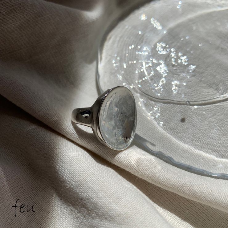 シルバー | PLAIN CURVE RING | feu