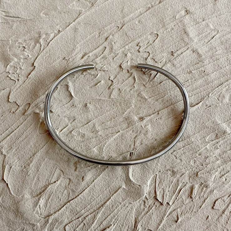 【サージカルステンレス】ROUGH PIPE BRACELET | feu | 詳細画像6 