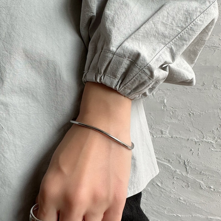 【サージカルステンレス】ROUGH PIPE BRACELET | feu | 詳細画像8 