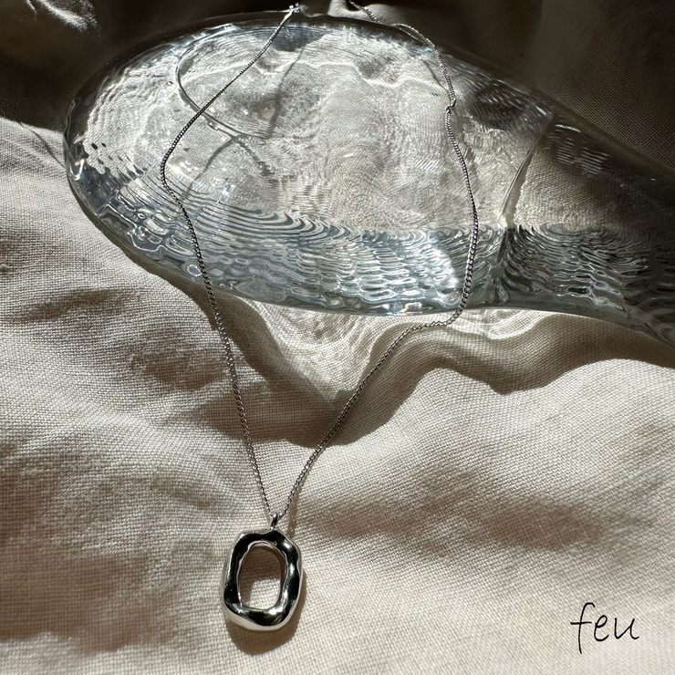 シルバー | 【SILVER925】OVAL RING NECKLACE | feu