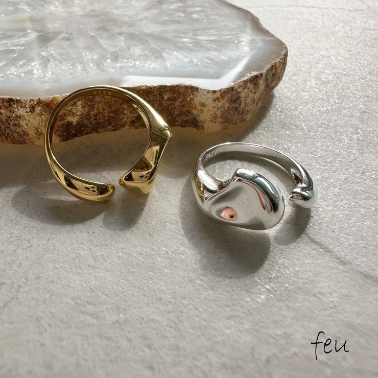 【SILVER925】ROUGHNESS RING アクセント | feu | 詳細画像1 