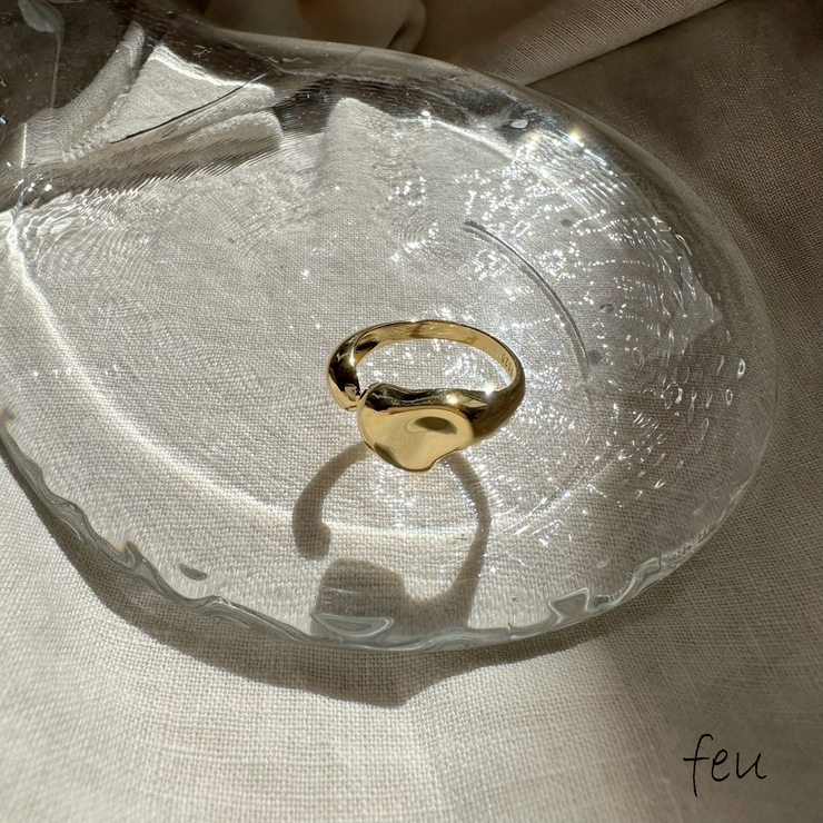 ゴールド | 【SILVER925】ROUGHNESS RING アクセント | feu