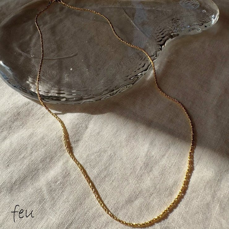 ゴールド | GLEAM CHAIN NECKLACE | feu