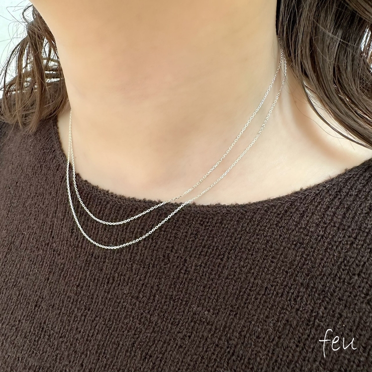 THIN ２LANE NECKLACE | feu | 詳細画像1 
