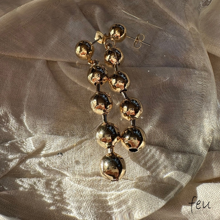 ゴールド | BALL CHAIN PIERCE | feu