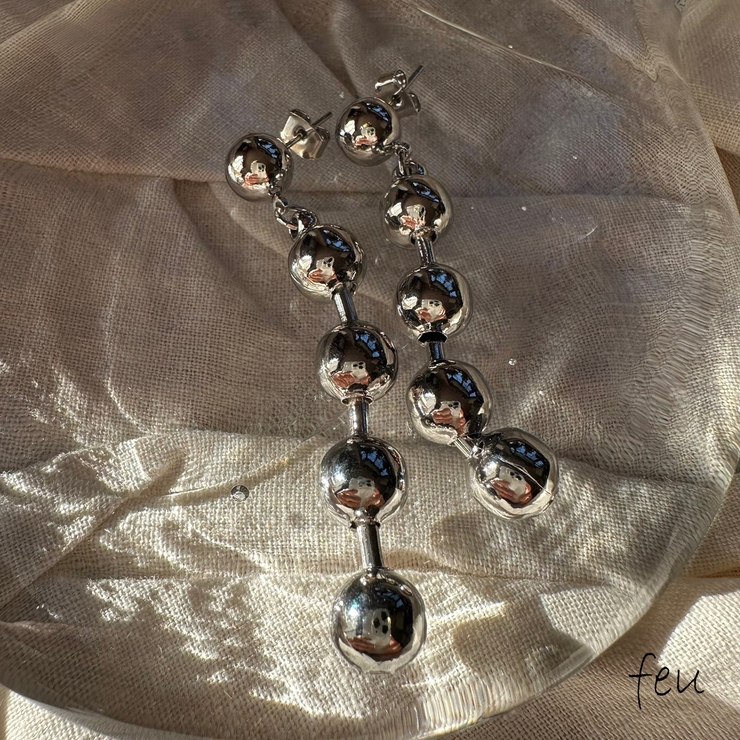 シルバー | BALL CHAIN PIERCE | feu