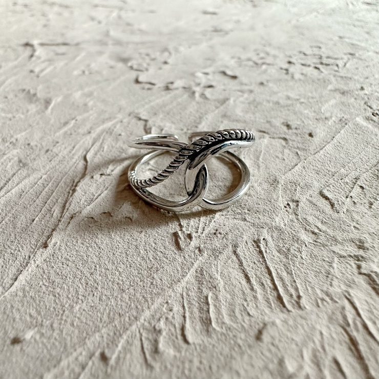 SILVER925ツイストリング アレルギー対応素材 フリーサイズ | feu | 詳細画像4 