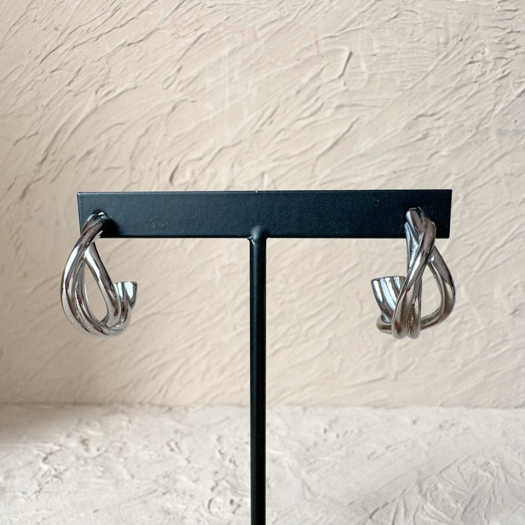 サージカルステンレスツイストフープピアス アレルギー対応素材 長時間着用OK | feu | 詳細画像4 