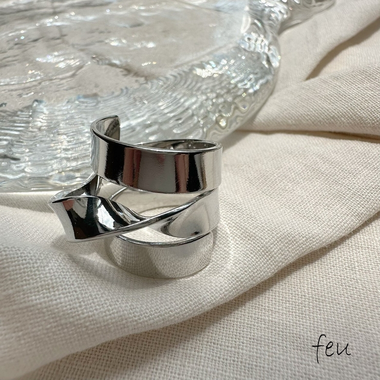 ツイストローリングリング 大ぶり デザインリング[品番：FEUW0001812 