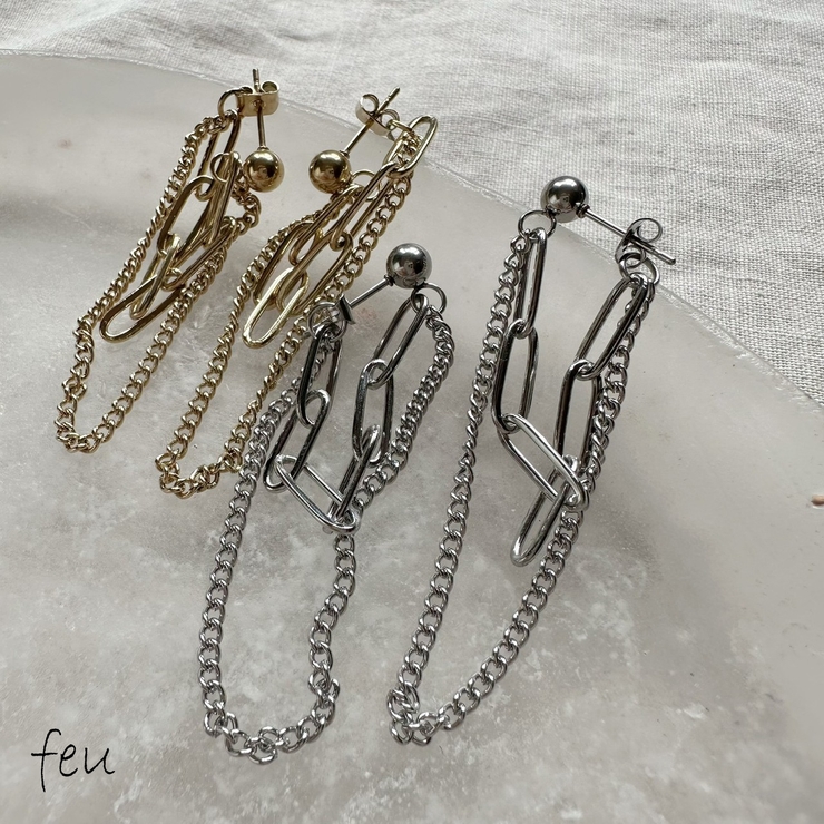 サージカルステンレス チェーンピアス アレルギー対応素材[品番：FEUW0001842]｜feu（フゥー）のレディース ファッション通販｜SHOPLIST（ショップリスト）