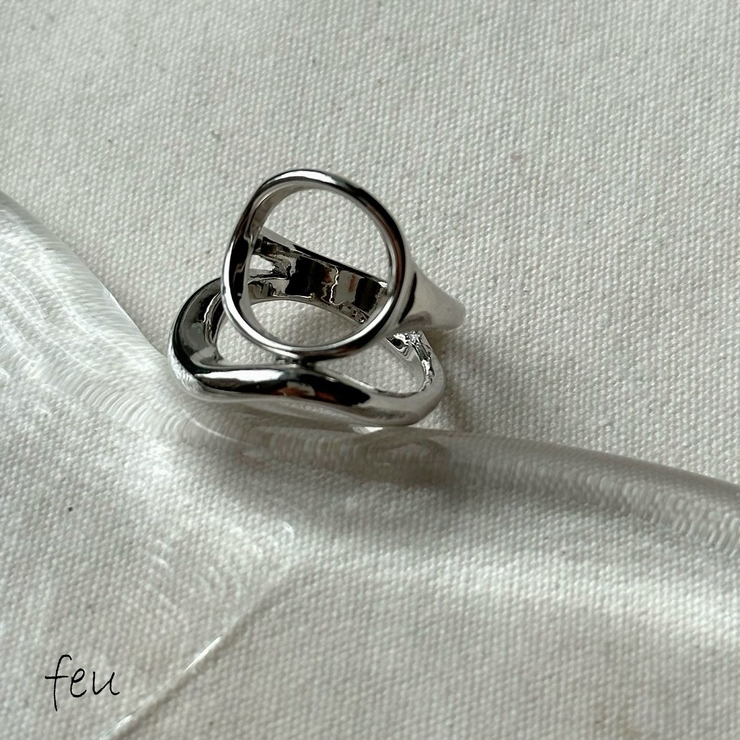 シルバー | コネクトマーキングリング ボリューム アクセントデザイン | feu