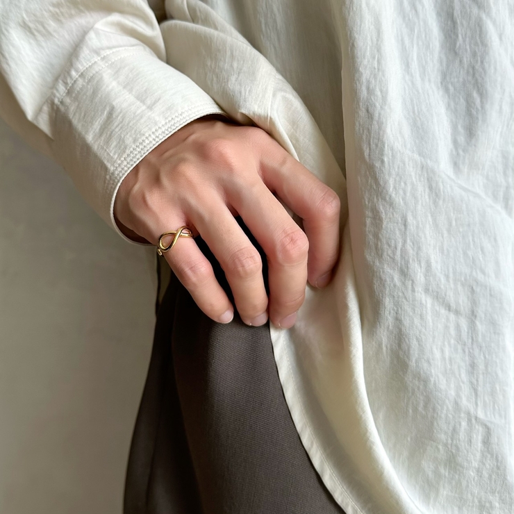 SILVER925エイトピンキーリング アレルギー対応素材 フリーサイズ | feu | 詳細画像10 