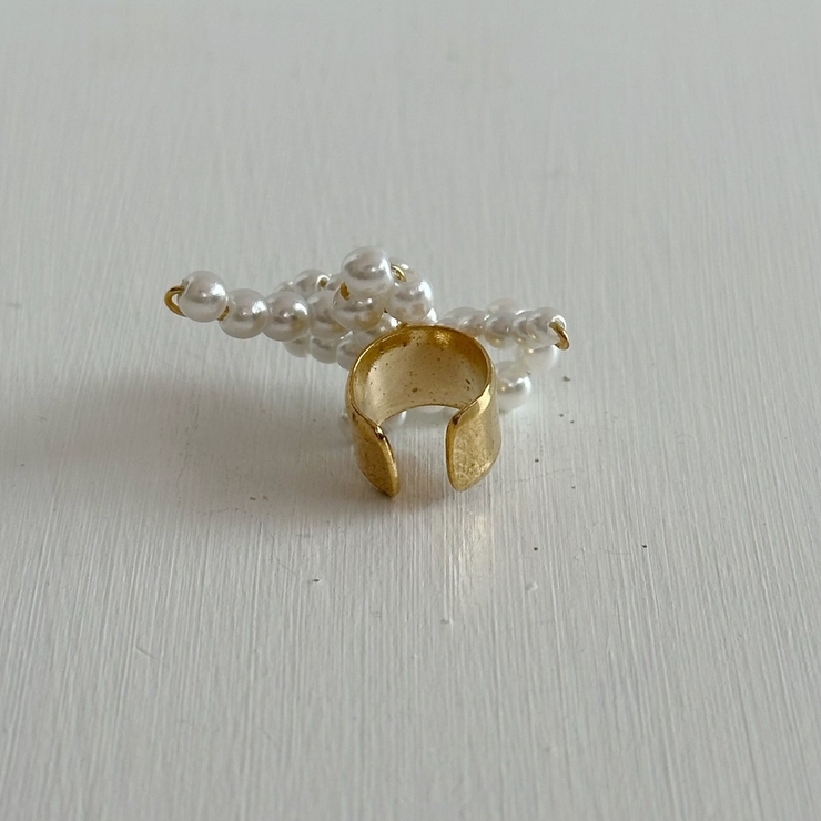 パールイヤーカフ 樹脂パール 片耳 | feu | 詳細画像6 