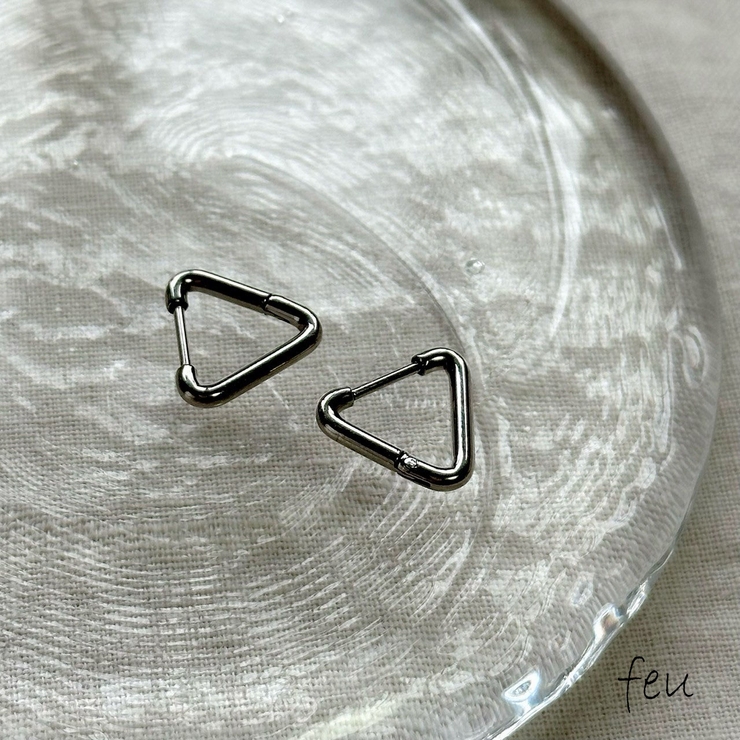 シルバー | サージカルステンレスピアス キャッチレス 小ぶり | feu