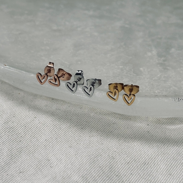 サージカルステンレス ハートピアス ミニピアス | feu | 詳細画像2 