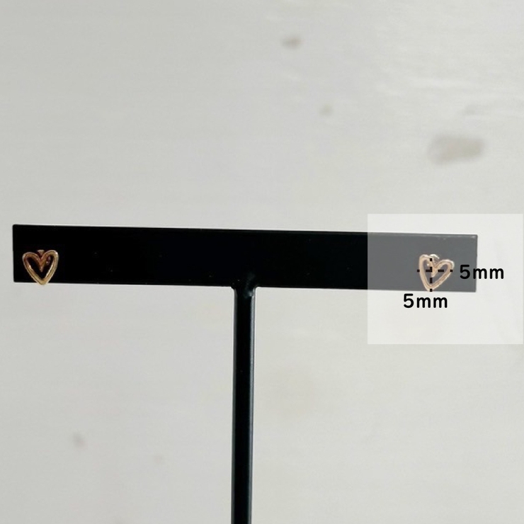 サージカルステンレス ハートピアス ミニピアス | feu | 詳細画像4 