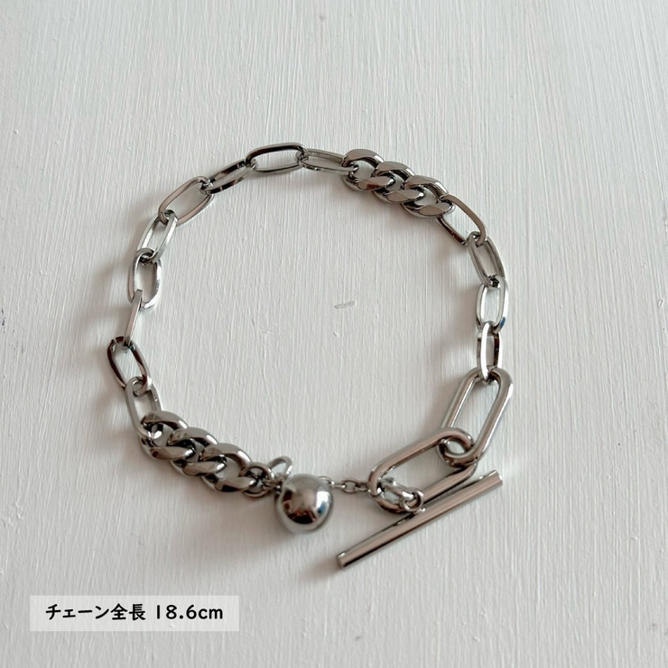 サージカルステンレスチェーンブレスレット アレルギー対応素材 カジュアル | feu | 詳細画像5 