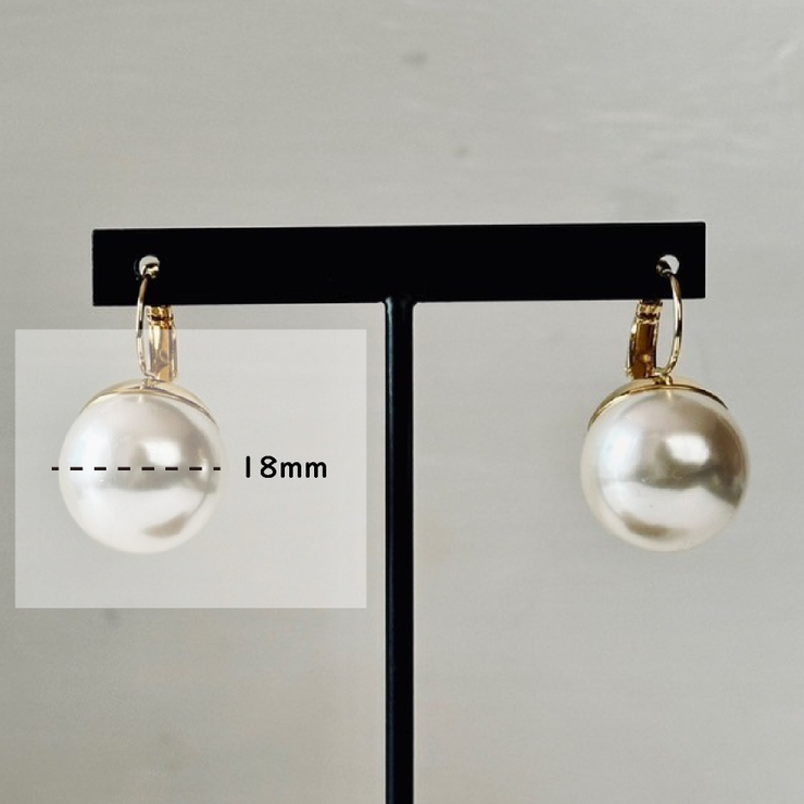 ピアス 樹脂パール 真鍮 | feu | 詳細画像4 