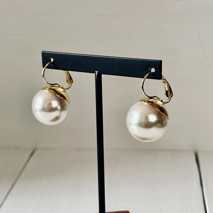 ピアス 樹脂パール 真鍮 | feu | 詳細画像5 