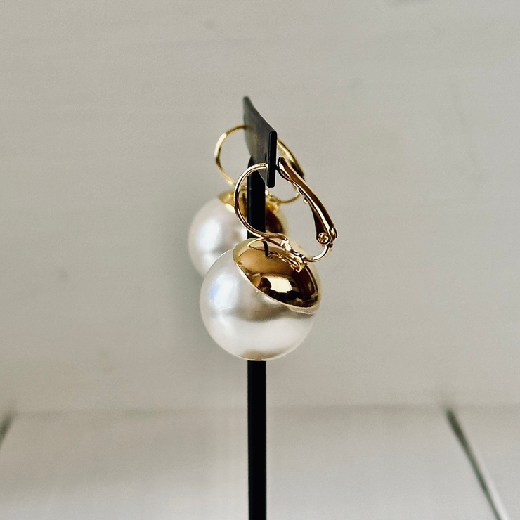 ピアス 樹脂パール 真鍮 | feu | 詳細画像6 