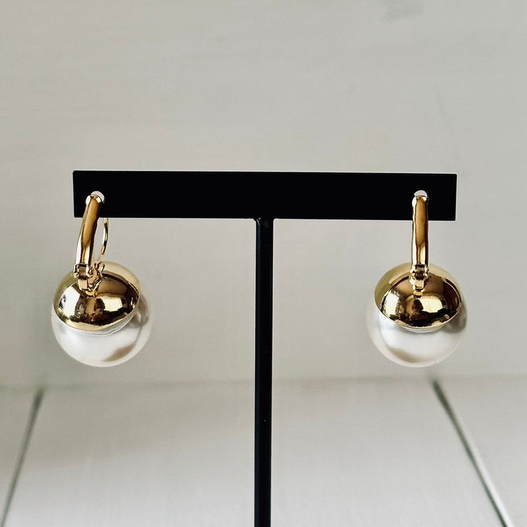 ピアス 樹脂パール 真鍮 | feu | 詳細画像7 
