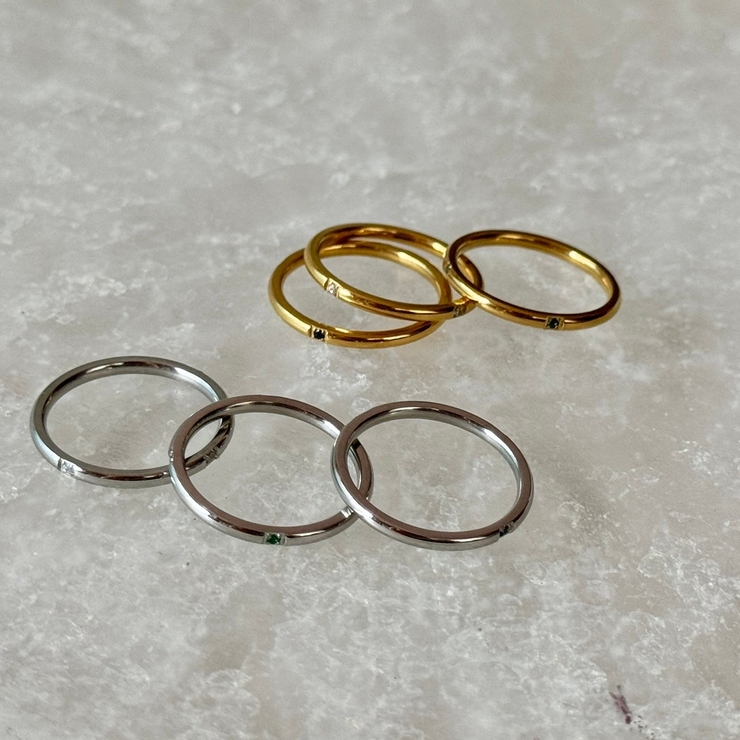 サージカルステンレス3点セットリング アレルギー対応素材 上品 | feu | 詳細画像15 