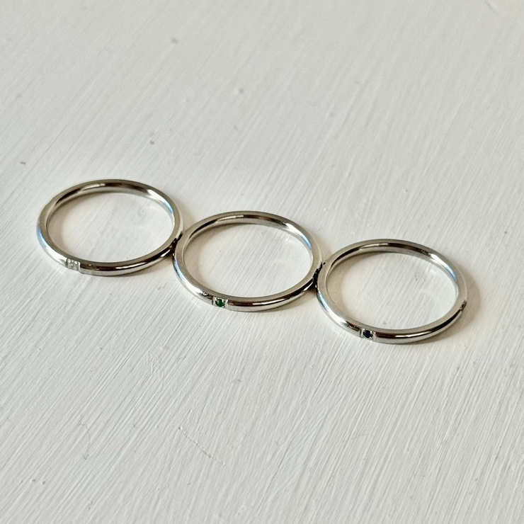 サージカルステンレス3点セットリング アレルギー対応素材 上品 | feu | 詳細画像7 