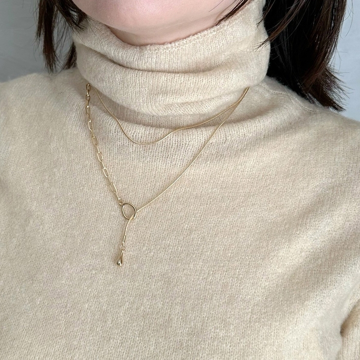 ロングネックレス 2種チェーン トレンド | feu | 詳細画像10 