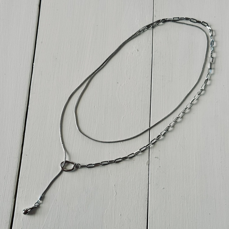 ロングネックレス 2種チェーン トレンド | feu | 詳細画像5 