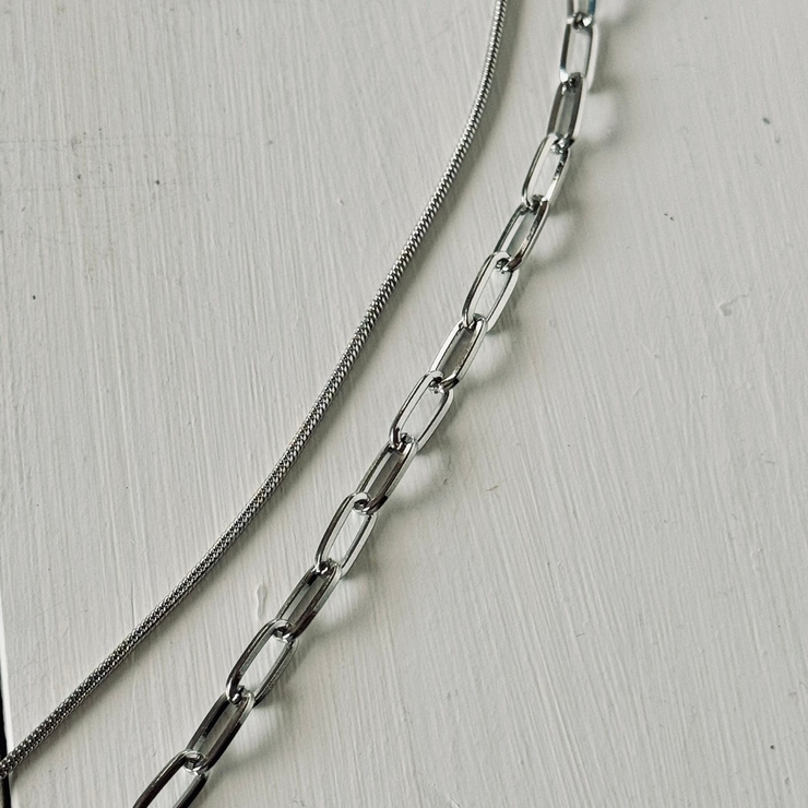 ロングネックレス 2種チェーン トレンド | feu | 詳細画像7 