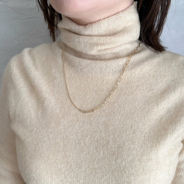 ロングネックレス 2種チェーン トレンド | feu | 詳細画像9 