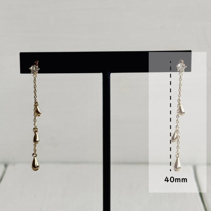 華奢 チェーンピアス きらきら | feu | 詳細画像4 