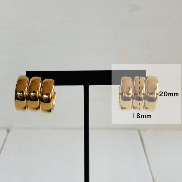 ボリュームフープピアス アクセント アイキャッチ | feu | 詳細画像4 