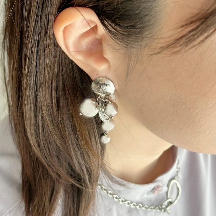 ロングピアス 揺れる メタル | feu | 詳細画像10 