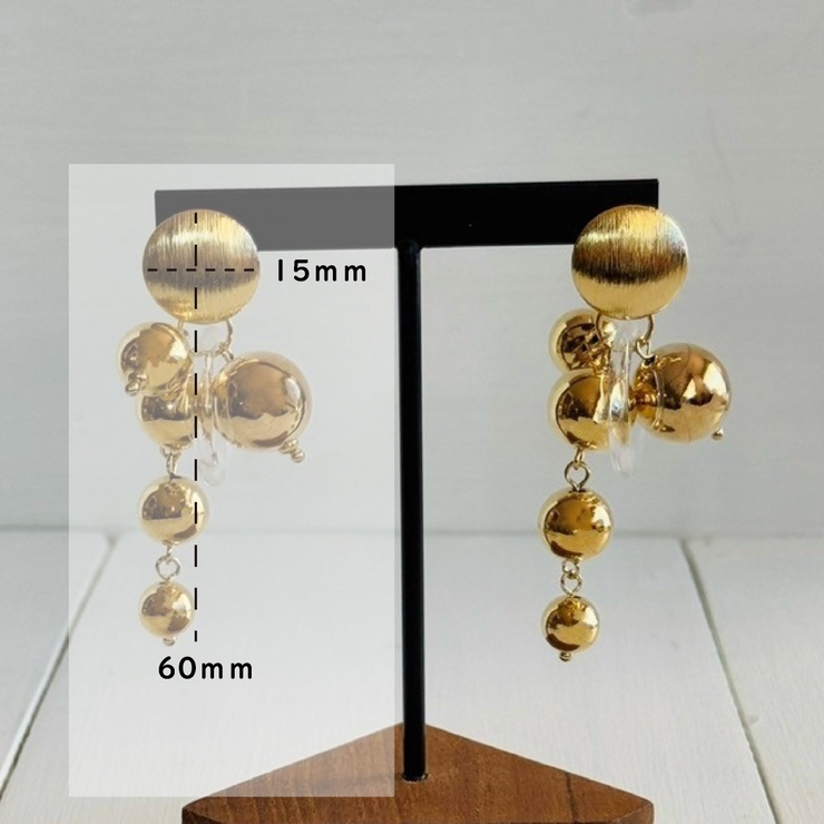 ロングピアス 揺れる メタル | feu | 詳細画像4 