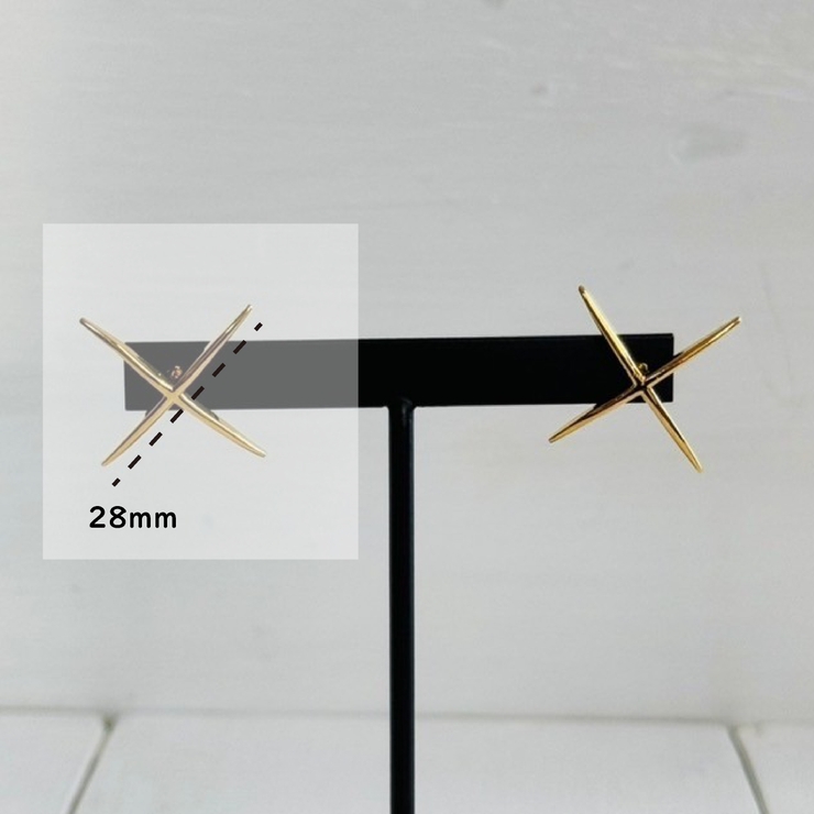 ピアス クロスデザイン アクセントデザイン | feu | 詳細画像4 