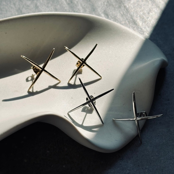 ピアス クロスデザイン アクセントデザイン | feu | 詳細画像8 