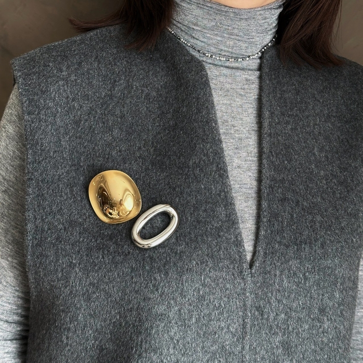 サージカルステンレス ブローチ ニュアンス | feu | 詳細画像10 