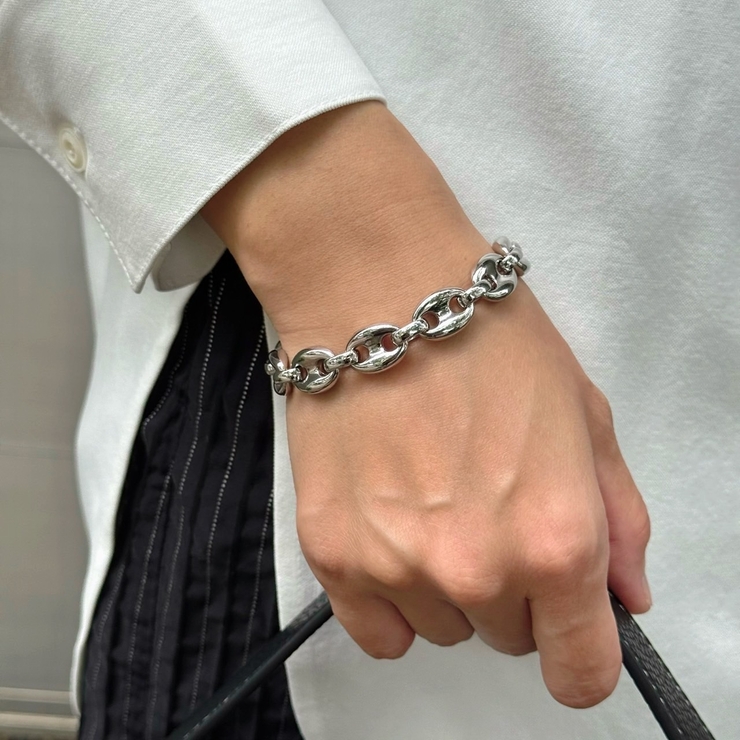 チェーンブレスレット ボリュームチェーン ユニセックス | feu | 詳細画像12 