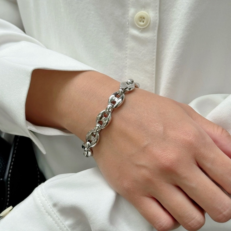 チェーンブレスレット ボリュームチェーン ユニセックス | feu | 詳細画像13 